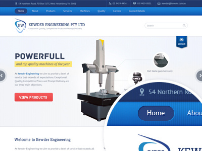 Engineering Website blue clean engineering engineers machines modern powerfull