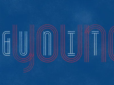 YNU america blue custom type lines red stripes white