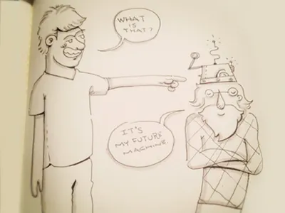 Future Machine (sketch) beard future machine hand drawn illustration sketch toomuchtimeonmyhands