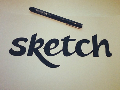 Sketch calligraphy lettering sketch