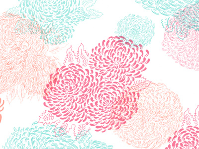 Chrysanthemum 101florals chrysanthemum pattern surface design