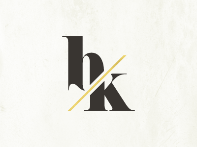 b/k branding classic gold identity initials mark modern serif texture typography