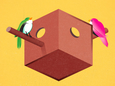 So Near, Yet So Far bird design designer illusion illustration optical tang yau hoong