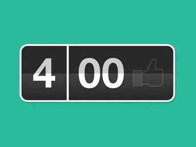 Flip clock to 400 likes on Facebook! between clock design facebook flip interface ui ux