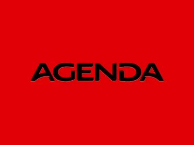 Agenda font logo travel type