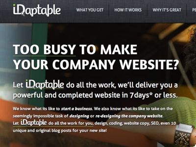 Idaptable Dribbble Shot a b test ab test ab testing budget coming soon countdown clock critique design feedback idaptable launch launch effect app layout photoshop psd small business startup wordpress