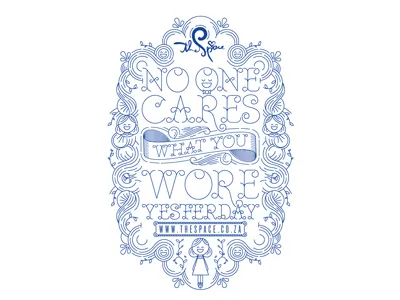No One Cares...Update illustration typography