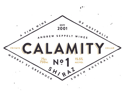 Calamity No.1 Shiraz cj rhodes design typography