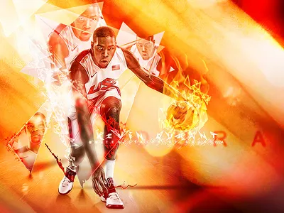 Kevin Durant Against All Odds basketball design dribbble fire glass nba wallpaper