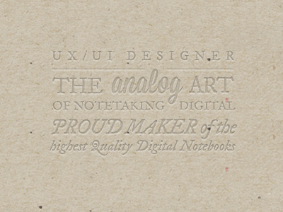 Portfolio cardboard paper