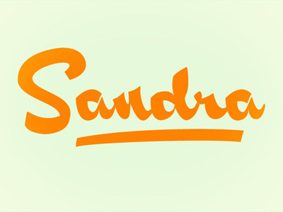 Sandra lettering name sandra