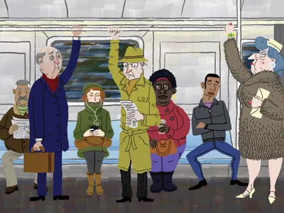 Musical Oasis commute mta music subway tim paul tim paul illustrations
