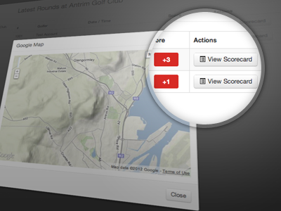 Still Over Par: Prototyping With Bootstrap 2 bootstrap btn golf google loupe map overlay overpar prototyping twitter