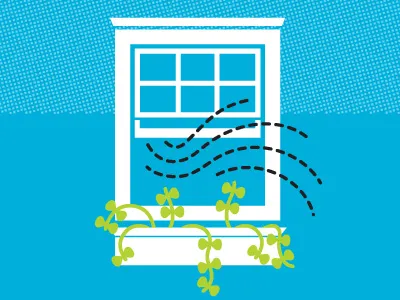 Fresh Air Icon air air pollution fresh go green green icon illustration window