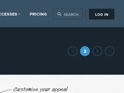 Public Navigation & Progress blue button dark flat minimal navigation stayclassy