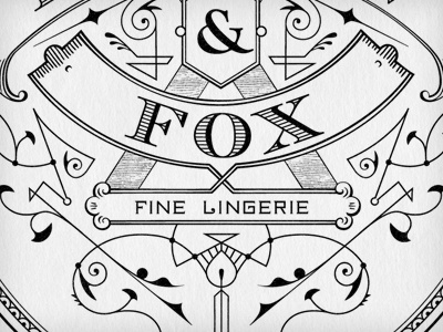 Harlow & Fox branding fashion hand drawn identity lingerie logo mark type typography