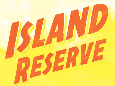 Island Reserve handlettering illustration island poster print reserve texture typography weathered wip