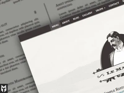 Le Maitre d' branding cafe jquery logo menu restaurant themeforest wordpress