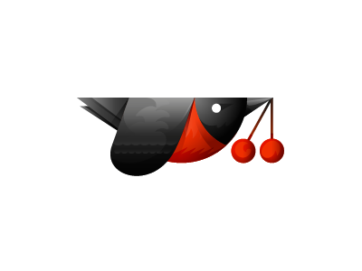 Bullfinch mark ashberry bird blackred bullfinch flight logo mark motion sale winter