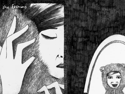 The New Look comic graphic short story graphite illustration pencil