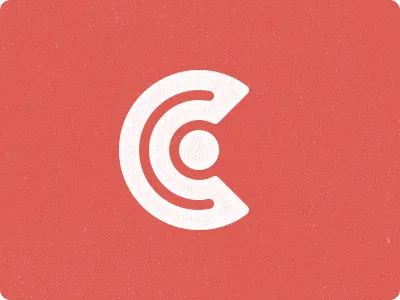 possible logo brand c initial letter logo logomark mark red stamp texture white