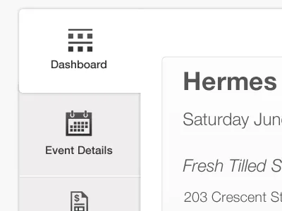 Dashboard Tab Detail dashboard detail grey icons tab
