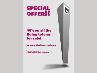 Flying Totems flavio illustration mercuri poster special offer totem