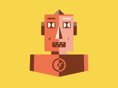 Robots [GIF] animated geometric gif illustration robot robots