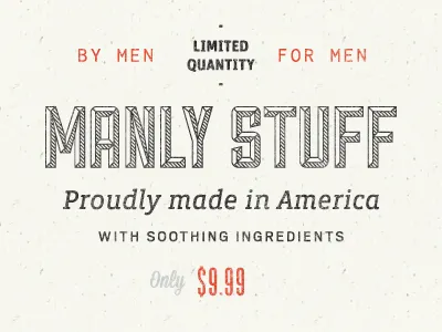 MR1 experiment grunge manly typography vintage