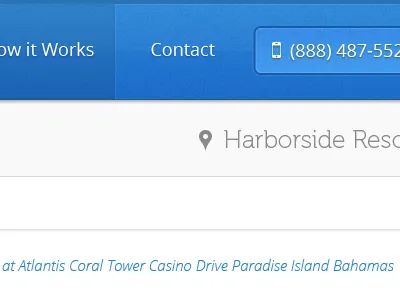VacationCandy.com Re-design active blue button design nav navigation travel ui vacation web