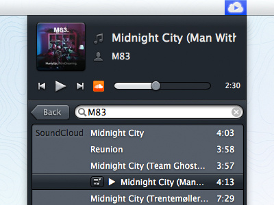 CloudPlay App app audio controls mac music