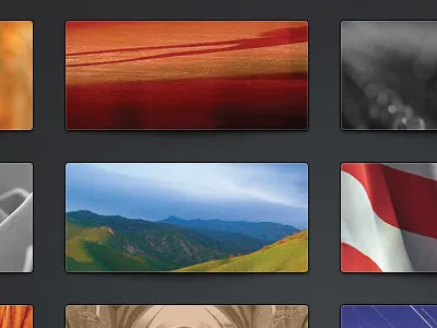 EOA - Category Selection button grid layout navigation rounded shadow thumbnail ui user interface