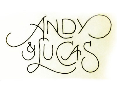 A&L Sketch andy lettering logo lucas music name spain