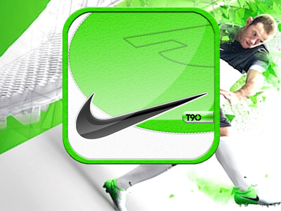 Nike T90 Shot app football graphics green icon ios nike t90