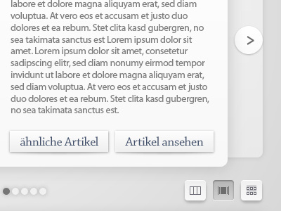 Clean UI arrangement buttons cover flow design interface pagination ui user interface view web design webdesign website white