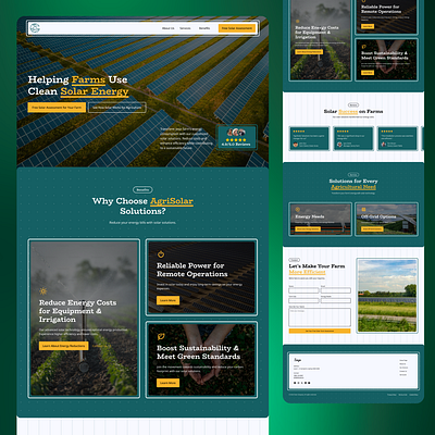 AgriSolar Solutions 🚜 | Agricultural Solar Website Design landing page modern solar solar company website solar energy website solar website solar website design web design website website design