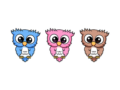 Owl animal bird cartoon character cute illustration mascot owl pink valentine valentines