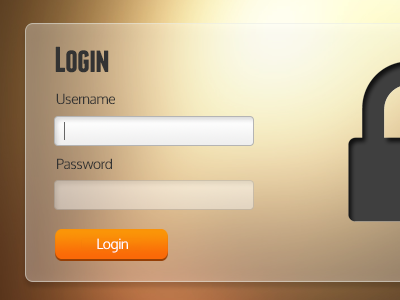 Login blog design login screen