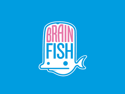 Brainfish brain fish logo