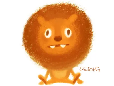 Lion character digital illustration lion ssebong