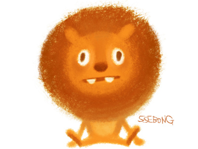 Lion character digital illustration lion ssebong