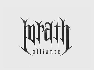 Wrath Alliance band logo typography