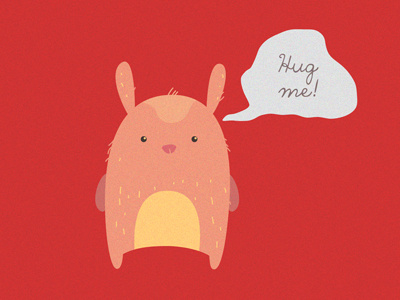 Hug Me Bunny bunny cartoon character cute doodle illustration illustrator rabbit