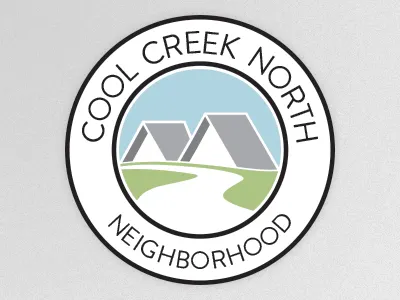 Logo Concept, Part II badge circular creek house illustrator logo neighborhood roof round