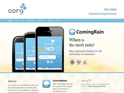 Cora Apps interface mobile ui web design