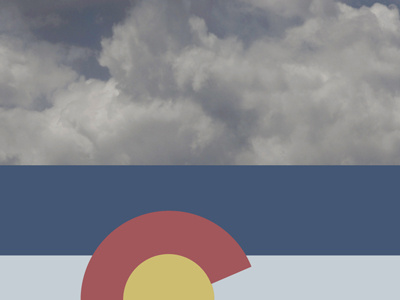 I Raise the Colorado Flag at Half Mast clouds colorado design flag photography sky