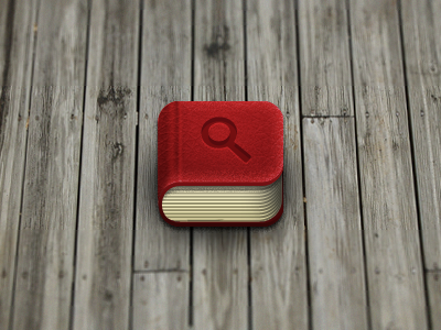 Book Icon app application book icon ios paper red wood