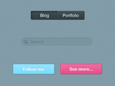 UI Elements buttons search ui
