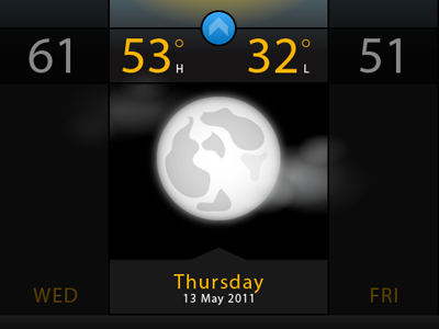 The Weather dark illustrator ipad moon vector weather