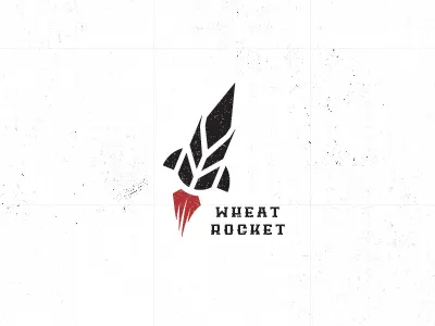 Wheat Rocket icon logo rocket typography wheat